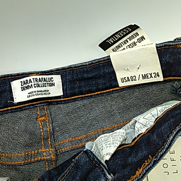 Zara Essentials womens jeans defect NEW! Size 2 - Picture 4 of 8